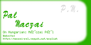 pal maczai business card